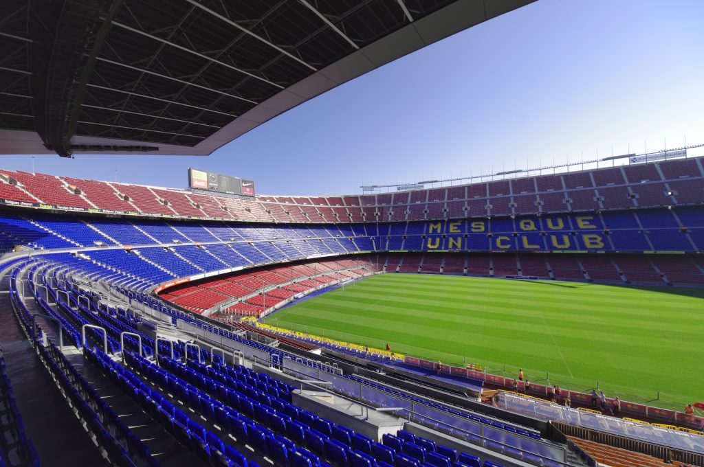 Estádio do Barcelona, time que iniciou a amizade de Ronaldinho e Messi. 