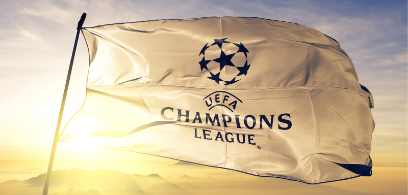 Bandeira das oitavas de final da Champions League.