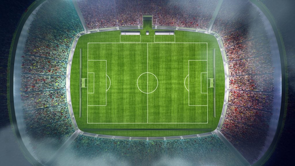 Estádio de futebol do jogo Brasil x Marrocos. 